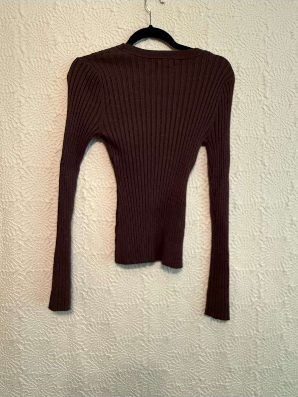 Quince Ribbed Cotton Cashmere Crewneck Sweater, Mocha Heather, Large - Picture 6 of 7
